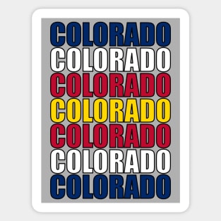 Colorado Typography State Flag Sticker